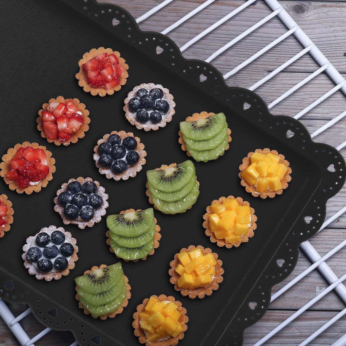 Food Tray, 12 Pack Serving Tray Serving Platter Cookies Dessert Plates,Disposable Plastic Serving Trays Rectangle Dessert Trays for Party, Wedding, Restaurant, 14.4" X 9.3" (White)