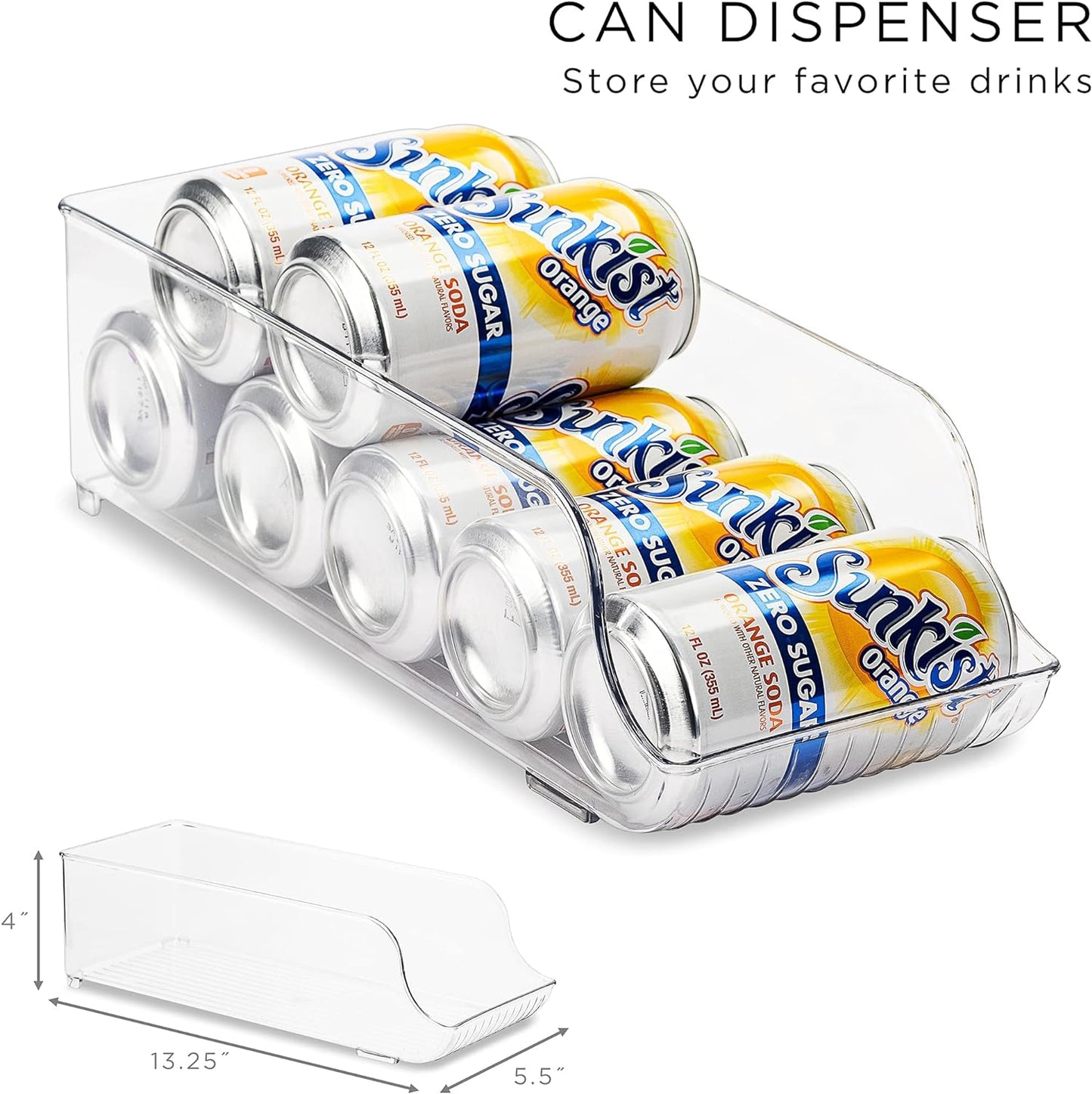 Sorbus Fridge Organizer Bins – Set of 8 Refrigerator Organizers and Storage Containers, Stackable Freezer Bins and House Essentials for New Home, BPA-Free Pantry Drawer Organizers