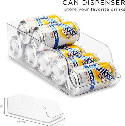 Sorbus Fridge Organizer Bins – Set of 8 Refrigerator Organizers and Storage Containers, Stackable Freezer Bins and House Essentials for New Home, BPA-Free Pantry Drawer Organizers