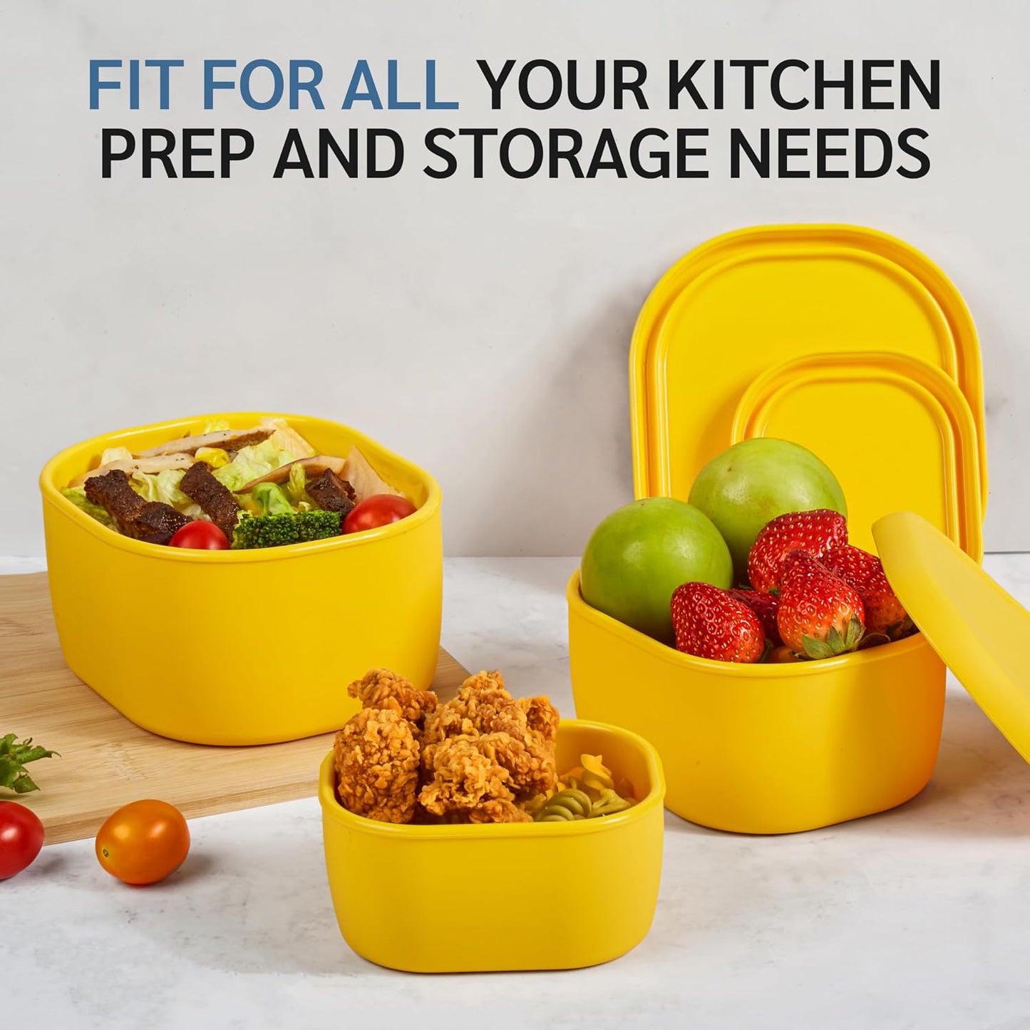 ISSEVE 6Pcs/Set Nesting Silicone Food Storage Containers with Lids, BPA Free Reusable Meal Prep Silicone Containers Lunch Box Bento Box Set (33.8oz, 20oz, 10oz, 6.7oz, 1.3oz) (Purple)