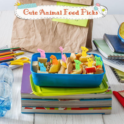 130 Pcs Bento Box Accessories for Kid Including 8 Pcs Plastic Portable Mini Ketchup Bottles 2 Pcs Bear Shaped Condiment Squeeze Bottle 120 Pcs Animal Food Picks for Salad Dressing Soy Sauce
