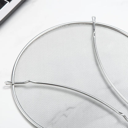 Evanda 12" Splatter Screen for Cooking, Stainless Steel Fine Mesh for Frying Pan, Grease Guard for Pan to Stop Hot Oil Splatter, Protect the Skin From Burns, Safe Cooking Lid