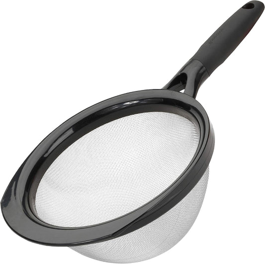 GoodCook Touch 8" Stainless Steel Wire Mesh Strainer with Non-slip Grip Handle