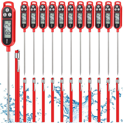 Copkim Food Thermometer Instant Read Probe BBQ,Red