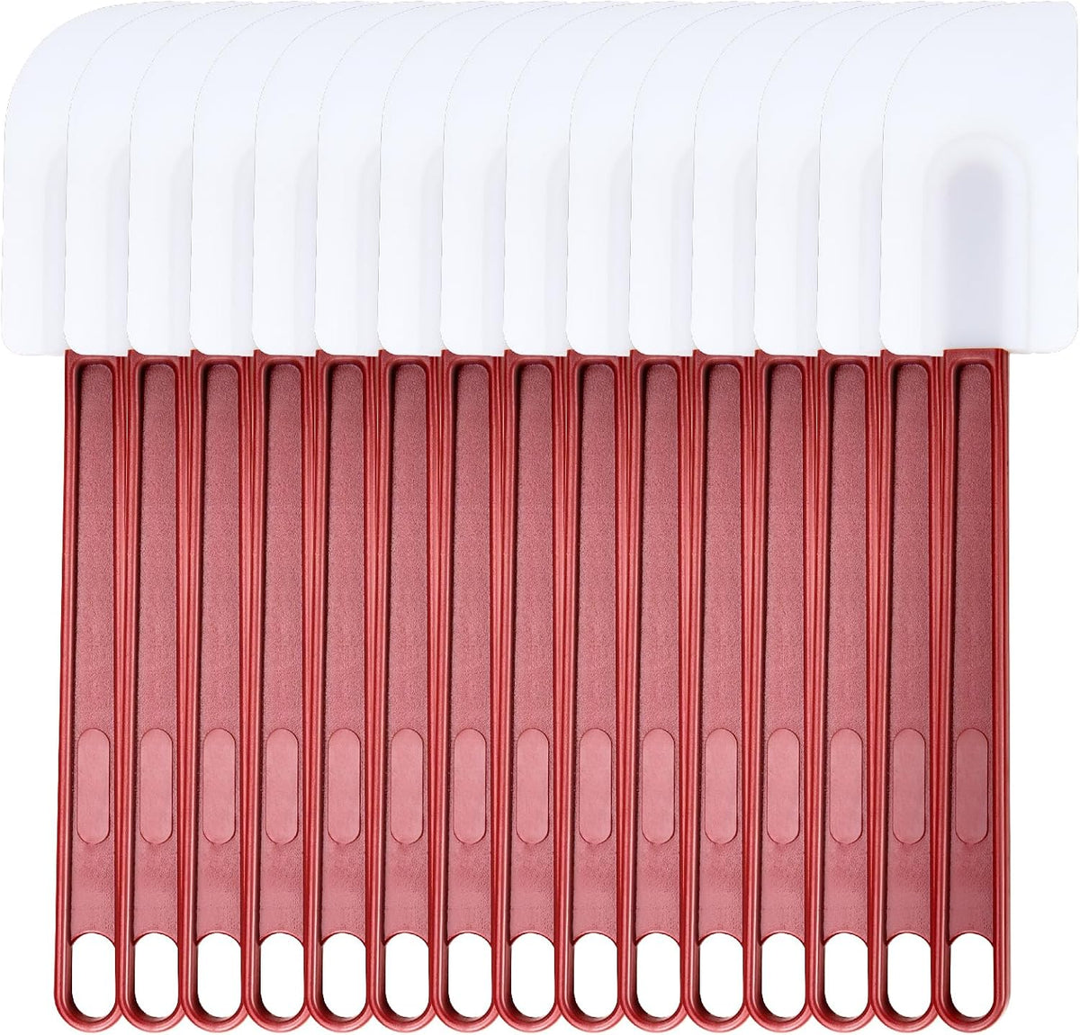 3 PCS Commercial Grade Heat Resistant Silicone Spatulas, 9.5-Inch Rubber Spatulas for Baking, Nonstick & BPA-Free