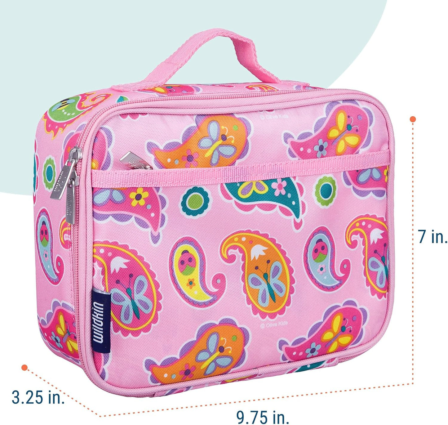 Wildkin Kids Insulated Lunch Box, Keeps Food Hot or Cold, BPA-Free with Mesh Pockets & Easy-Clean Lining – Ideal for School, Travel & Daycare – Holographic