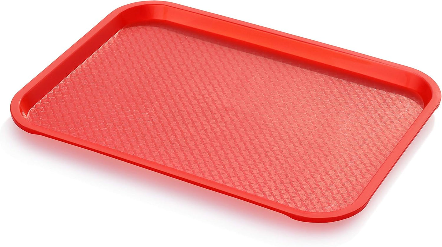 New Star Foodservice Fast Food Tray, Set of 12 (Black, 12 by 16-Inch)