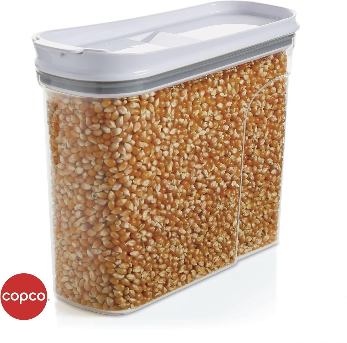 Copco Clear Cereal Storage Container 4.75 Qt - Airtight Flip-Top Lid, BPA-Free Plastic, Pantry Organizer for Dry Food, Cereal, Pasta, Nuts, Pet Food - Space-Saving Kitchen Storage Bin