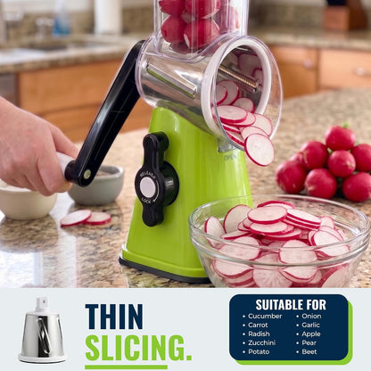2-in-1 Heavy Duty Vegetable Spiralizer & Rotary Cheese Grater Bundle