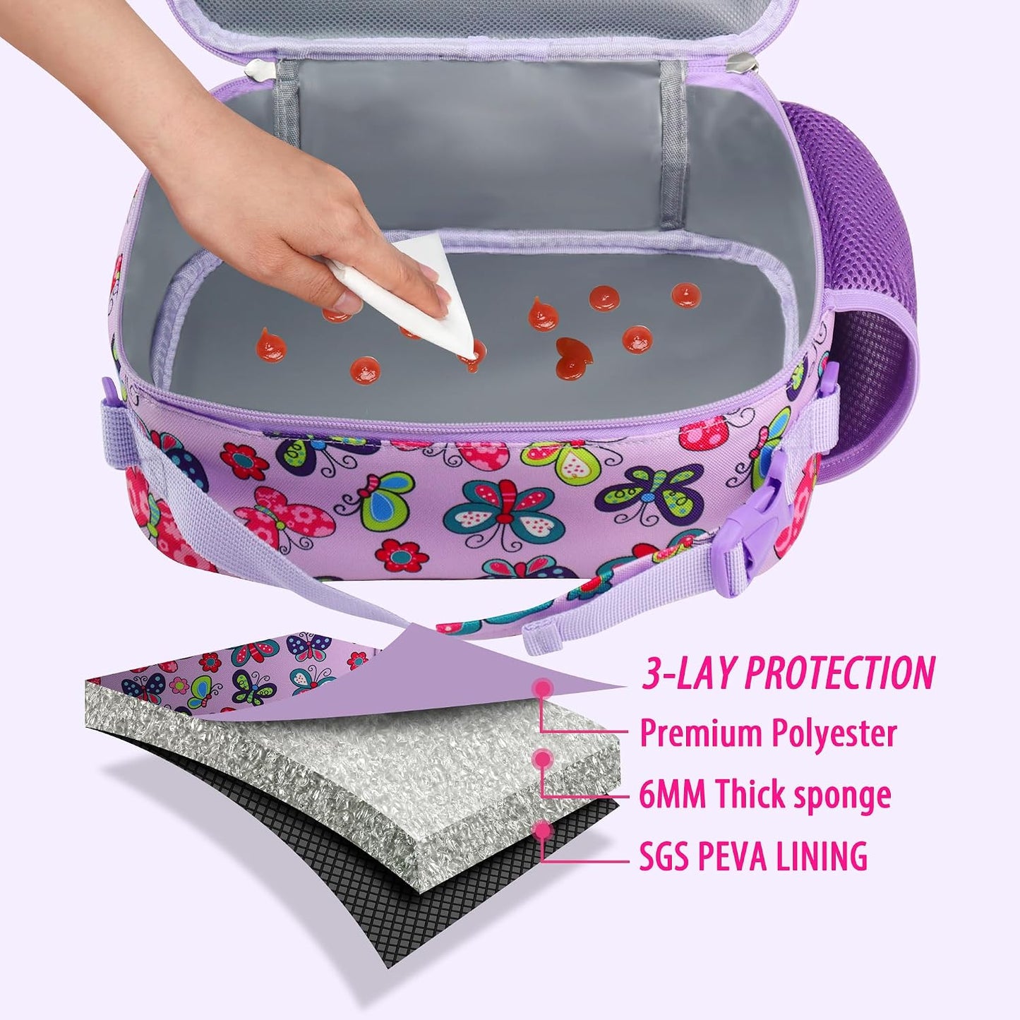 RLGPBON Kids Lunch Bag,Insulated Lunch Box for Girls,Lunch Bag Toddler Teen,School Daycare Cute Travel bags