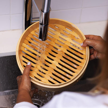 Joyce Chen 2-Tier Bamboo Steamer Baskets, 10-Inch