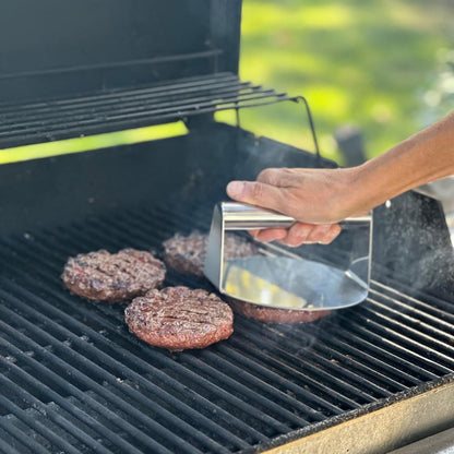 Outset Burger Cheese Melting Dome for Grill, Griddle, and Stovetop, Stainless Steel
