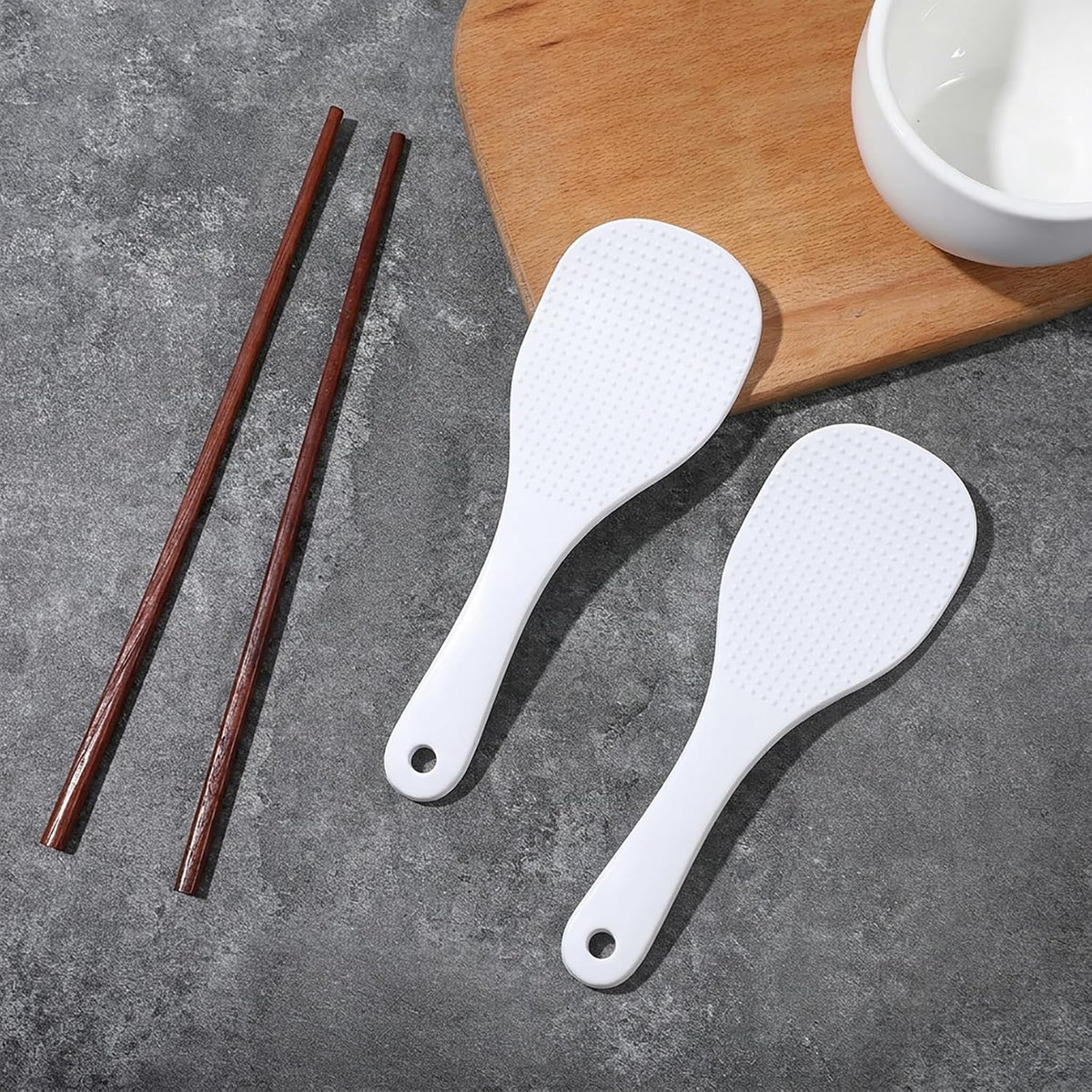Mabor 2PCS Rice Spoon, Plastic Rice Serving Spoon Paddle Non Stick