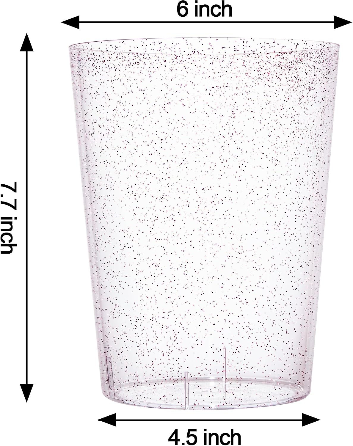 Tiawudi 12 Pack Plastic Ice Bucket For Parties, Silver Glitter Clear Wine Cooler for Wedding, Good as One Large Champagne Chiller Or Classic Wine Bottle Chiller