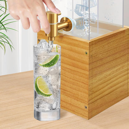2 Gallon Large Drink Dispenser, Drink Dispenser with Acrylic Stand, Drink Dispensers for Parties with Ice Core, Beverage Dispenser with Airtight Valve for Water, Punch, Juice