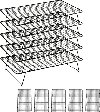 Cooling Rack 16"x10", 3-Tier Stackable & Collapsible Cooling Racks