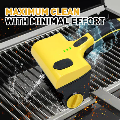 Power Grill Cleaner with Dual Brushes & Water Spray - Cordless Electric Grill Brush for Outdoor Grill, 2600mAh Fast Charge Battery and No Shedding Bristles Design