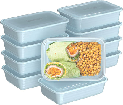 Bentgo Prep - 20-Piece 1-Compartment Reusable Meal Prep Containers with Lids, PFAS & BPA Free Materials, Durable, Microwave, Freezer, & Dishwasher Safe To Go Food Storage (Gold)