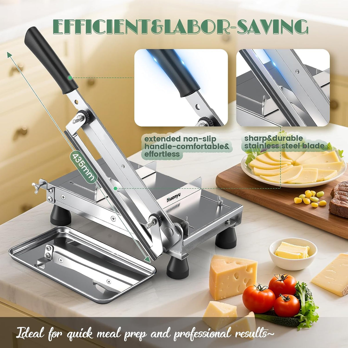 Huanyu Cheese Slicer Stainless Steel Multipurpose Adjustable Thickness