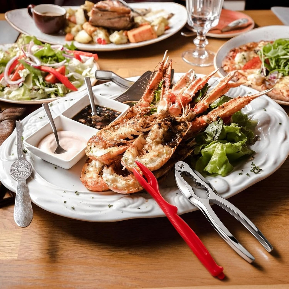 12 Pcs Crab Lobster Crackers And Picks Tools Nut Seafood Cracker Set