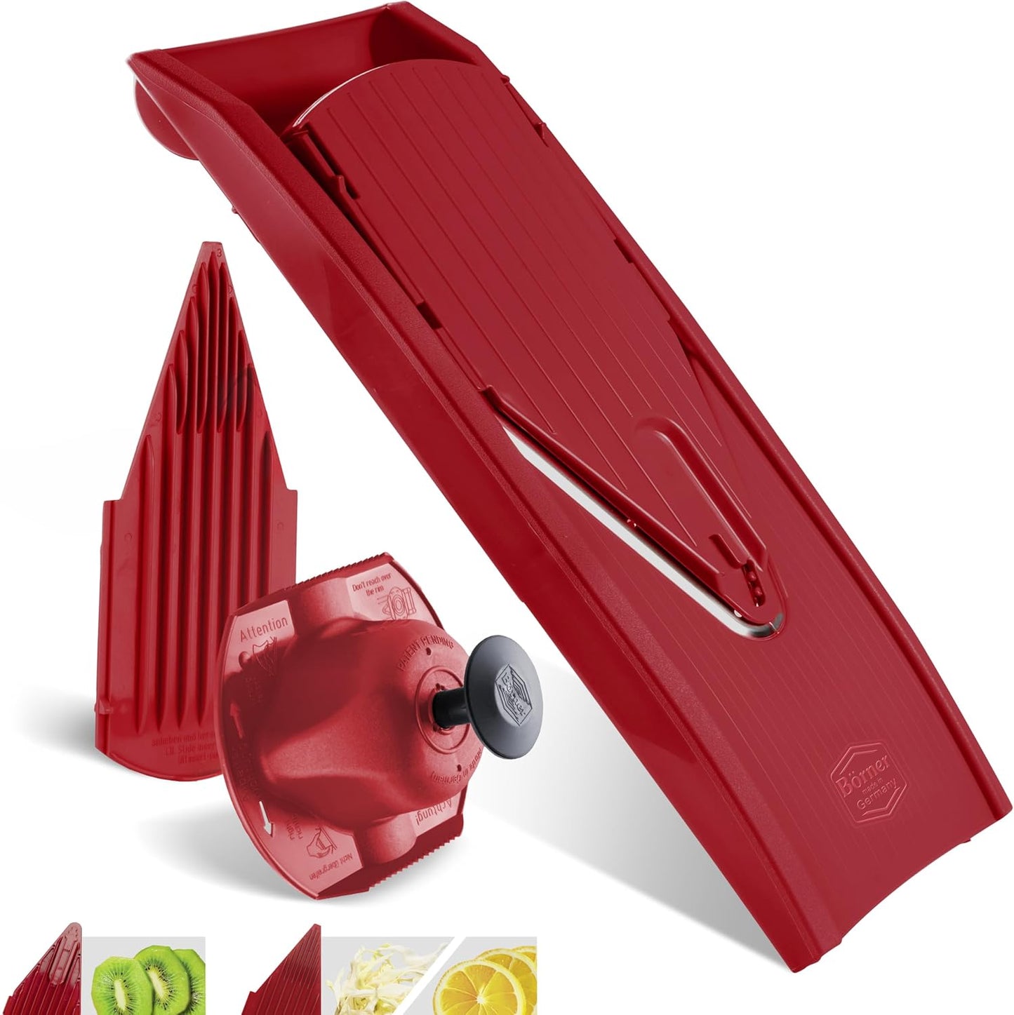 BORNER V Mandoline Slicer Kitchen V1 ClassicLine Starter Set | Vegetable Grater Börner - Quality Made in Germany, Color:White
