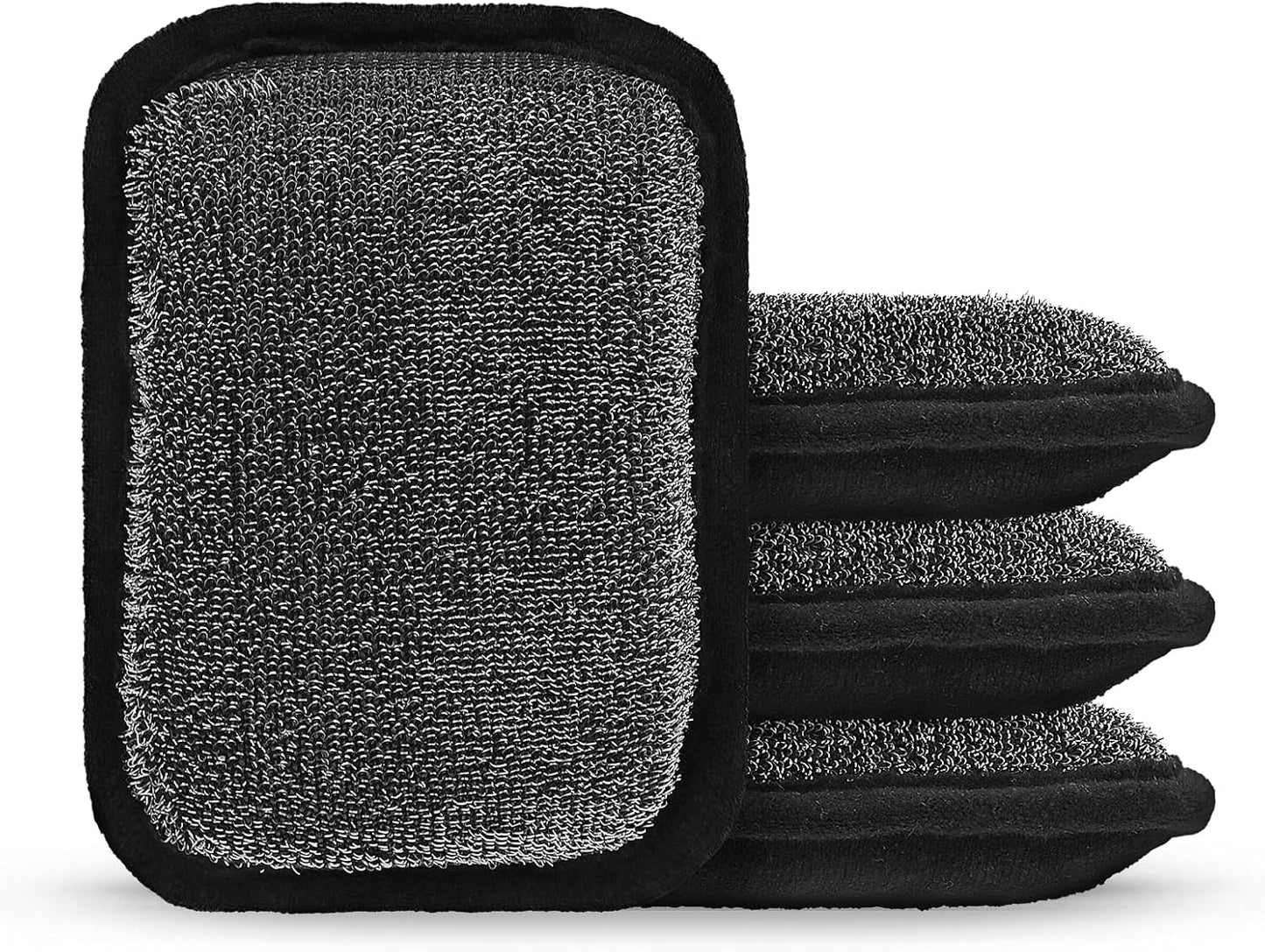 MEKER Grill Brush Bristle Free, Grill Cleaner Brush with 5 BBQ Replacement Head for Cast Iron, Stainless Steel Grates, Safe Grill Scraper Outdoor BBQ Grill, Black