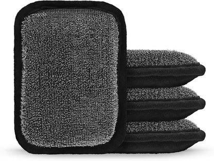 MEKER Grill Brush Bristle Free, Grill Cleaner Brush with 5 BBQ Replacement Head for Cast Iron, Stainless Steel Grates, Safe Grill Scraper Outdoor BBQ Grill, Black