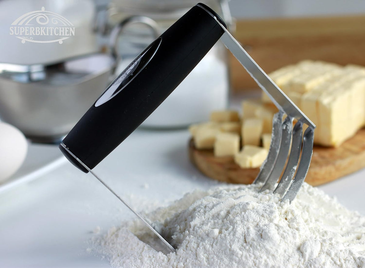 Dough Blender - Stainless Steel Professional Pastry Cutter for All Fall Baking