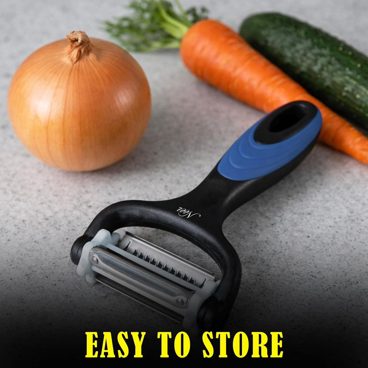 Julienne Peeler Vegetable Peeler - Potato Cabbage Fruit Cucumber Carrot Peeler and Julienne Shredder tool for Kitchen - Multi-Function Stainless Steel Peeler Slicer Knife Julienne Set 3 In 1