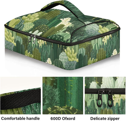 Casserole Carriers for Hot or Cold Food Reusable Casserole Dish Carrier Insulated Thermal Large Capacity Durable Perfect for Party Camping Family Gatherings Yellow Fish - Colors A
