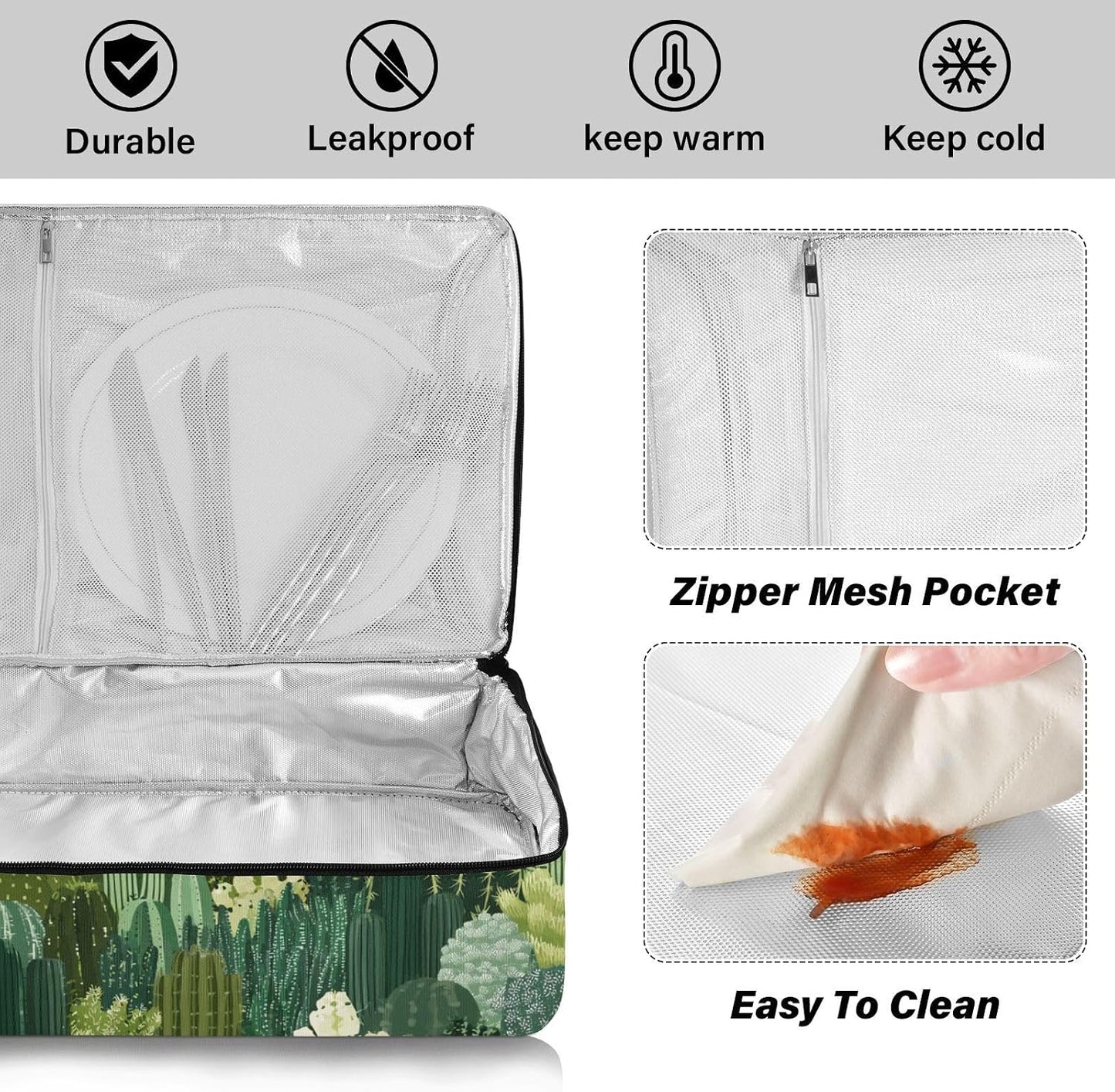 Casserole Carriers for Hot or Cold Food Reusable Casserole Dish Carrier Insulated Thermal Large Capacity Durable Perfect for Party Camping Family Gatherings Yellow Fish - Colors A