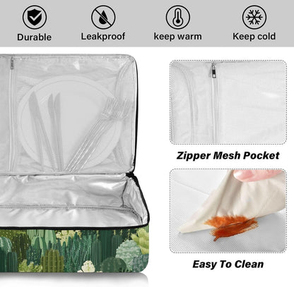 Casserole Carriers for Hot or Cold Food Reusable Casserole Dish Carrier Insulated Thermal Large Capacity Durable Perfect for Party Camping Family Gatherings Yellow Fish - Colors A