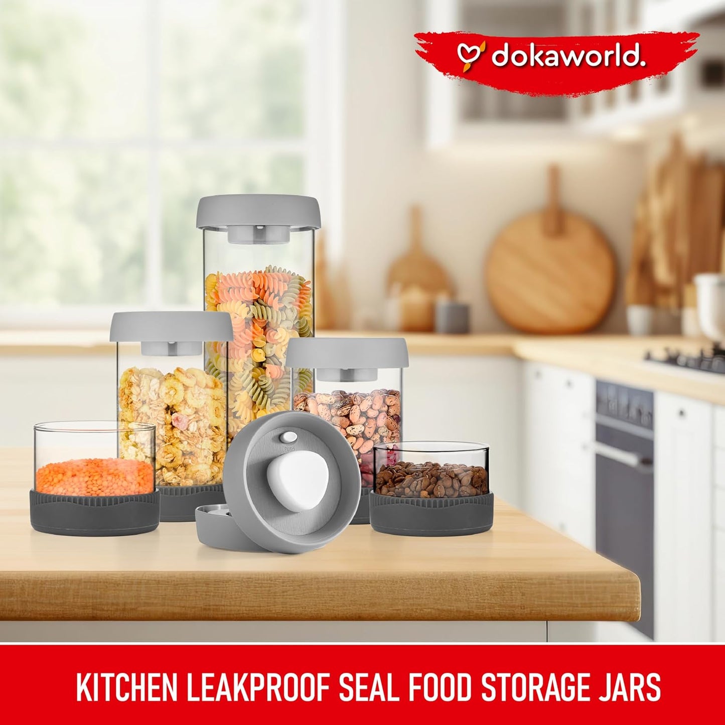 Set of 4 Stackable Space-Saving Nesting Glass Bowls with Airtight Acacia Lids for Lunch, Meal & Food Prep - Microwave & Oven-ready BPA Free Durable Heat Resistant Inert Borosilicate Glass