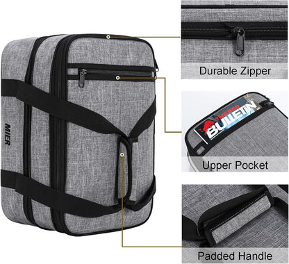 MIER Insulated Double Casserole Carrier Bag for Lasagna Lugger, Potluck Parties, Picnic, Beach, Fits 9 x 13 Inches Baking Dish, Casserole Dish, Expandable, Dark Blue
