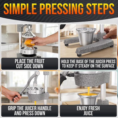 NADOBA Lemon Squeezer and Lime Squeezer, Max Extraction Citrus Hand Juicer