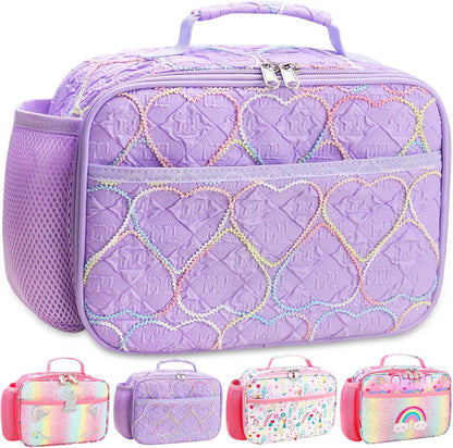 RHCPFOVR Kids Lunch Bag - Insulated Lunch Box for Boys Girls,Washable Lunch Bag and Reusable Toddler Leak-proof Lunchbox for School and Daycare - Colors A