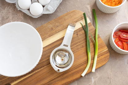Fox Run Stainless Steel Egg Yolk Separator For Raw Eggs, 6.75” x 1.75” x 1”