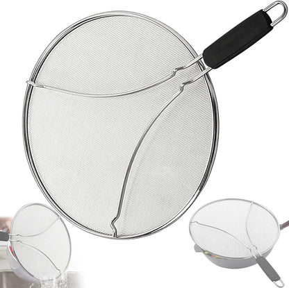 Splatter Screen for Frying Pan, Grease Splatter Guard, Heat-Resistant Splatter Guards for Frying, Silicone Splatter Guard for Everyday Cooking, Dishwasher Safe （16in×12in×0.5in）