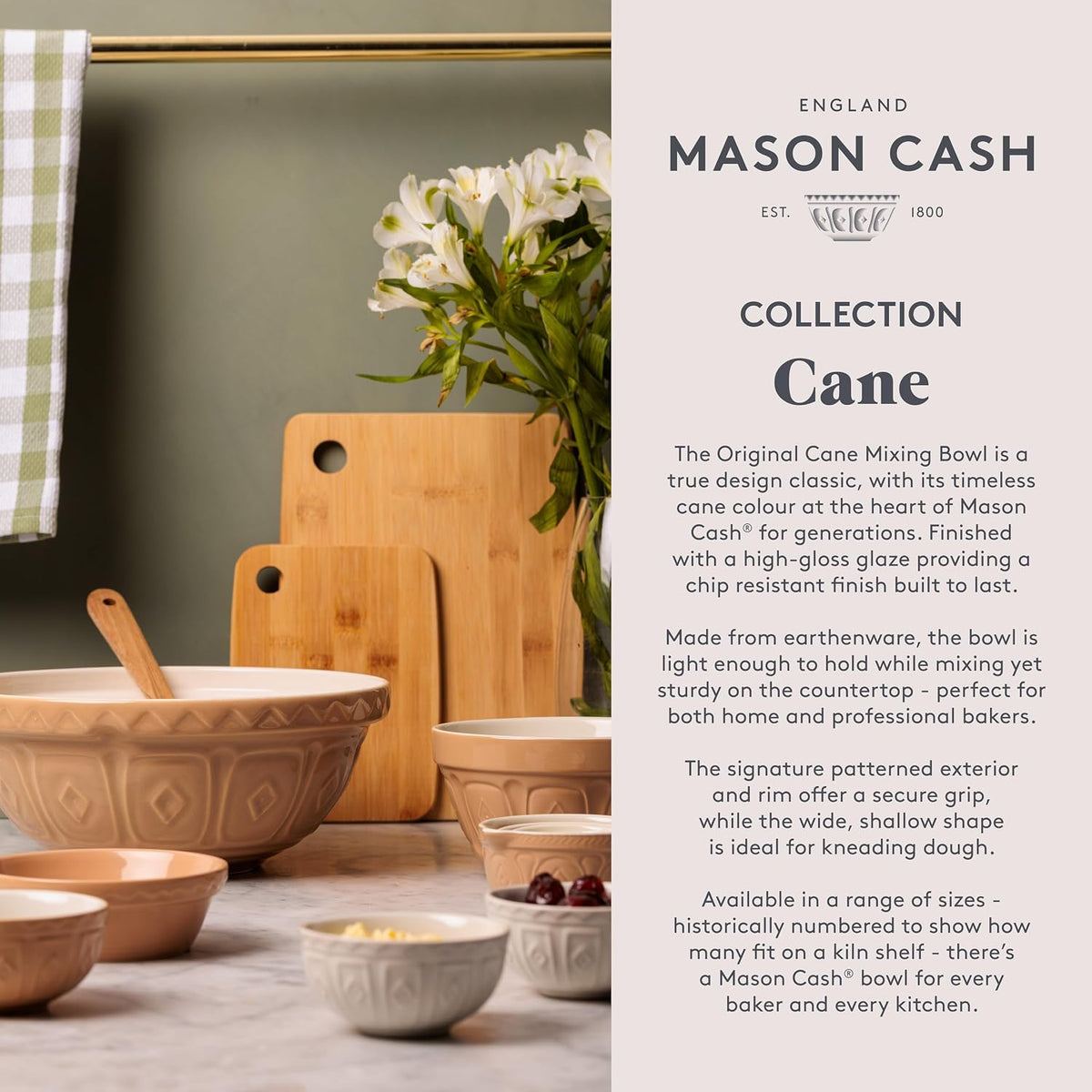 Mason Cash | Cane Batter Bowl - 2 Quart