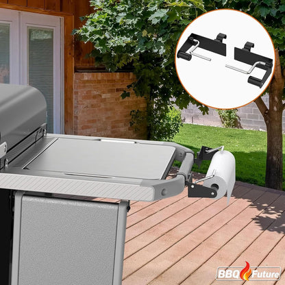 Organizer Kit for Weber Grills - Condiment Caddy, Garbage Bag Holder for Weber Slate Griddle and Spirit Series(2025 Models) Grills, 3400105 Grill Accessories for Works Side Rail, Barbecue Utensils