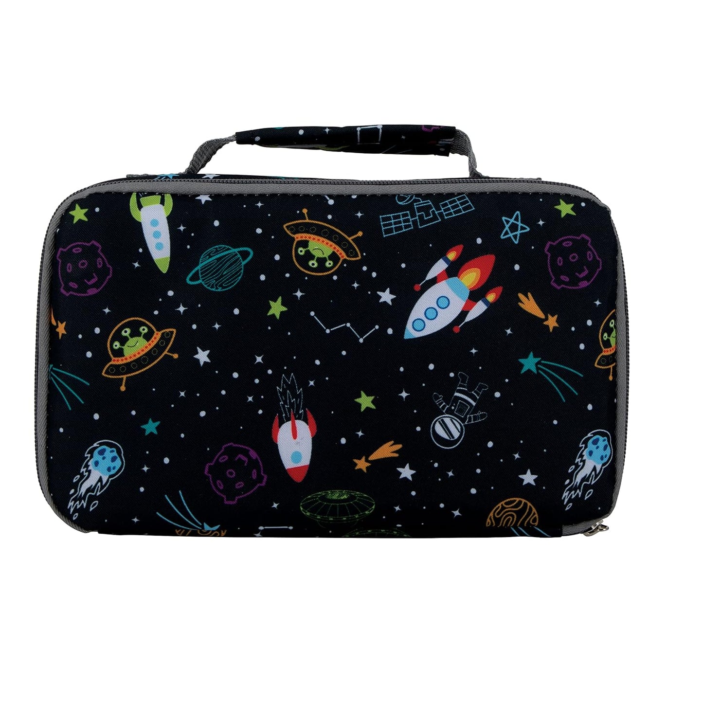 Nuby Lunchbox with Insulated Travel Bag - Bento Lunch Box - 3+ Years - Stars - Back to School Essentials