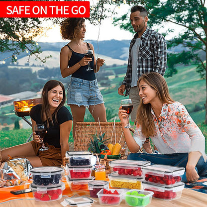 Skroam 72 piece Food Storage Containers Set with Airtight Lids (36 Containers & 36 Lids), Plastic Leak-Proof Kitchen Storage Containers for Pantry Organizers and storage - Meal Prep, Lunch Containers