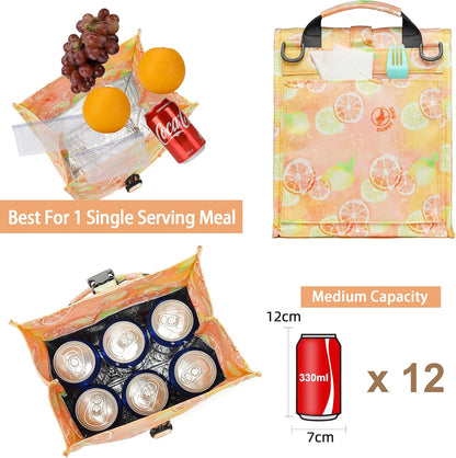 SUNNY BIRD Insulated Lunch Bag Pink Lunch Box Small Cooler Bag for Women, Girls, Adults and Teens (Pink)