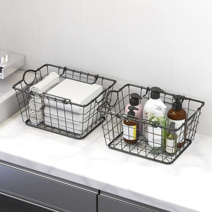 Simple Houseware 2 Pack Stackable Single Wire Basket, (11.5 x 15 x 7.5 in)