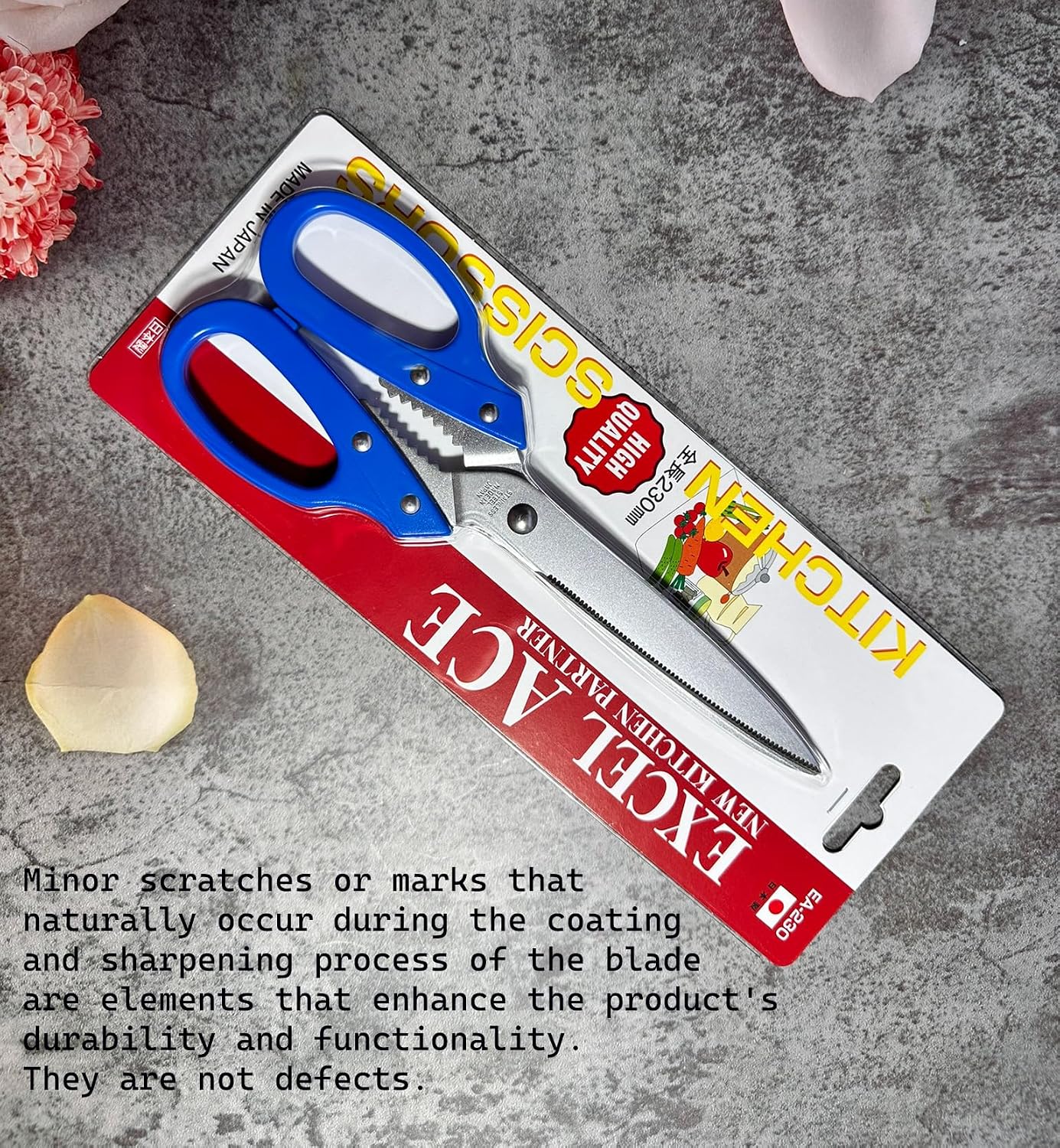 Multipurpose Kitchen Shears Heavy Duty Japan Tanaka Scissors Diamond Cut Stainless Steel 타나카 방산시장 강주은 주방가위 깡스가위 (Red)