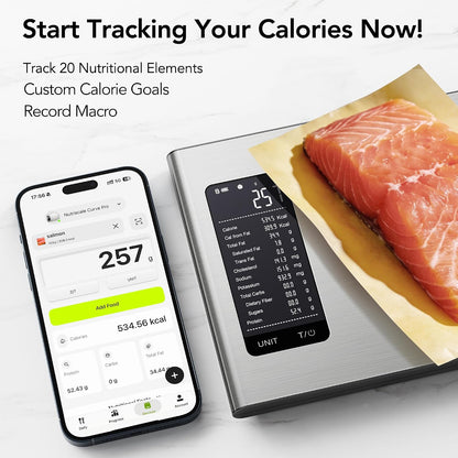 Ultrean Food Scale, Digital Kitchen Scale with LCD Display, Weight Grams and Ounces for Baking Cooking and Meal Prep, 6 Units with Tare Function, 304 Stainless Steel, 11lb (Batteries Included)