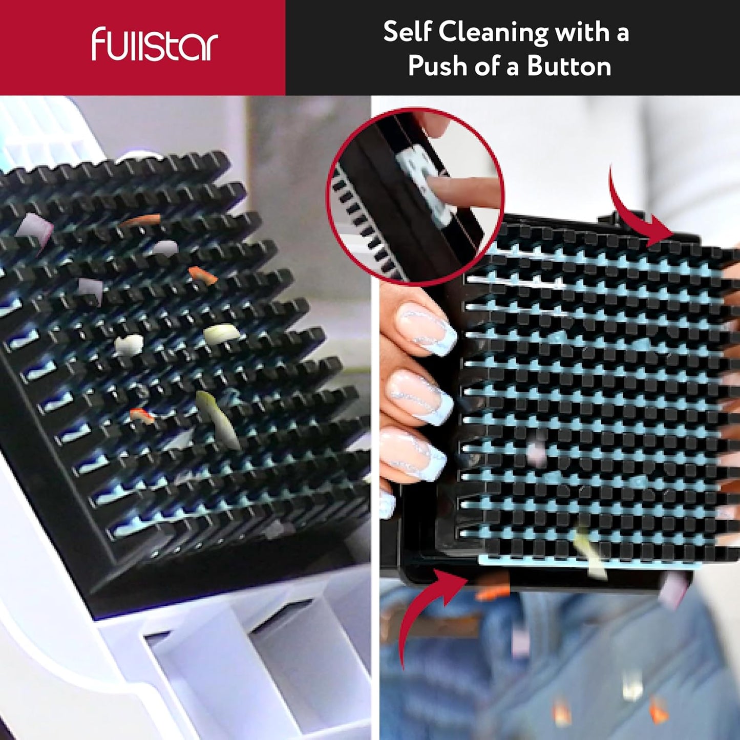 Fullstar Vegetable Chopper & Mandoline Slicer for Kitchen - Food Chopper with Container, Cheese Grater, Home Essentials & Kitchen Gadgets (7 in 1, Black)