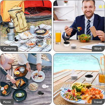 Accmor Salt and Pepper Shakers, Mini Salt Shaker to go Moisture Proof Salt Pepper Shakers Spice Container Dispenser for Camping Picnic Lunch Boxes Travel Kitchen