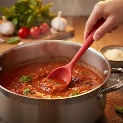 Farberware Professional Silicone Cooking Spoon – Heat Resistant to 450F, Safe for Nonstick Cookware – 11.5 Inch Kitchen Utensil for Stirring, Mixing, Basting, and Serving, Dishwasher Safe