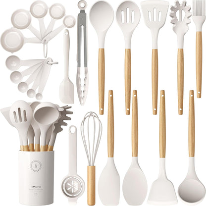Silicone Kitchen Utensils Set, Heat-Resistant Cooking Utensils, BPA-Free